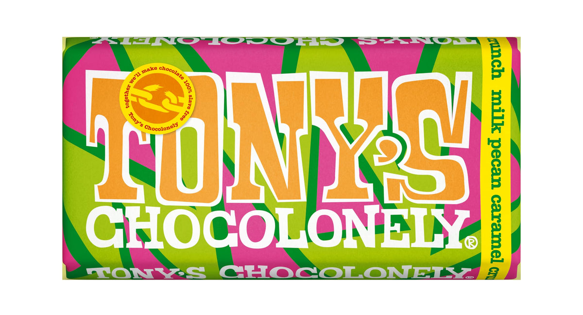 Tony's Chocolonely Milk Chocolate Bar - 180g Belgian Fairtrade Chocolate, Gift, 32% Cocoa, Vegetarian