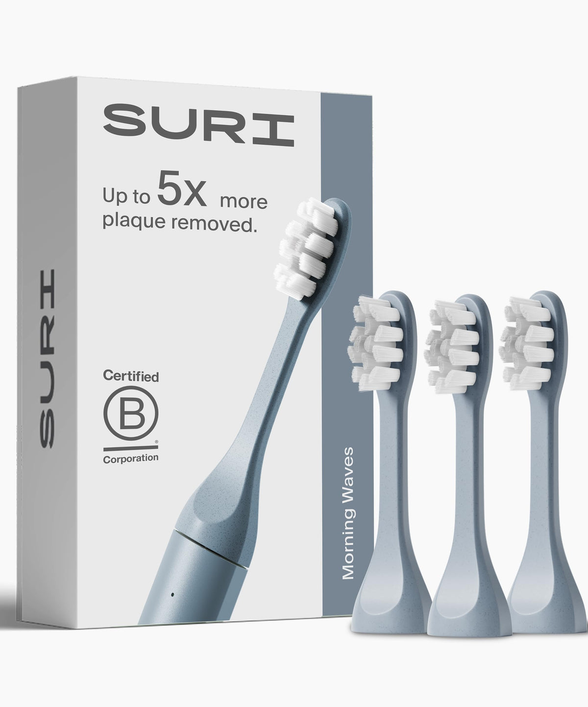 SURI Recyclable Electric Toothbrush Heads | Core & Pro Compatible | Long Lasting Replacement Heads | Pack of 3 | Winter Fern