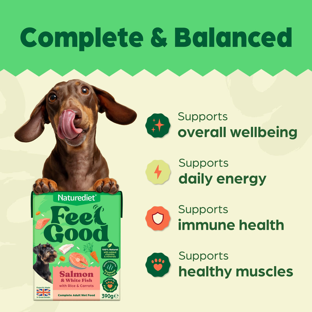 Naturediet Feel Good Wet Dog Food Selection Pack, 390g x 16 Cartons