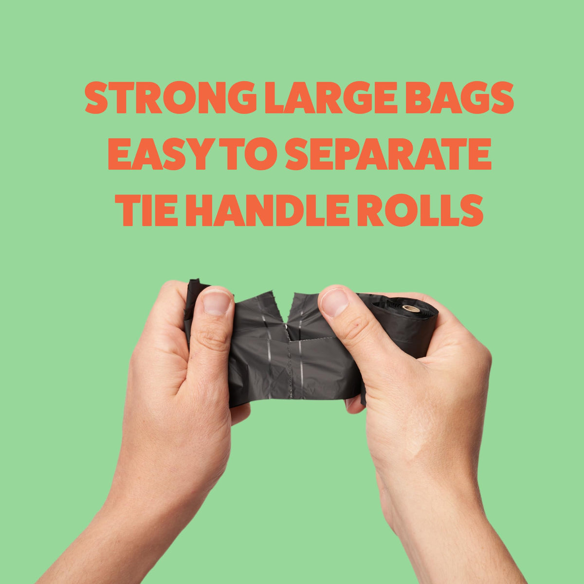 Tuff Pets Dog Poo Bags with Tie Handles, Extra Thick and Strong, 16 Rolls