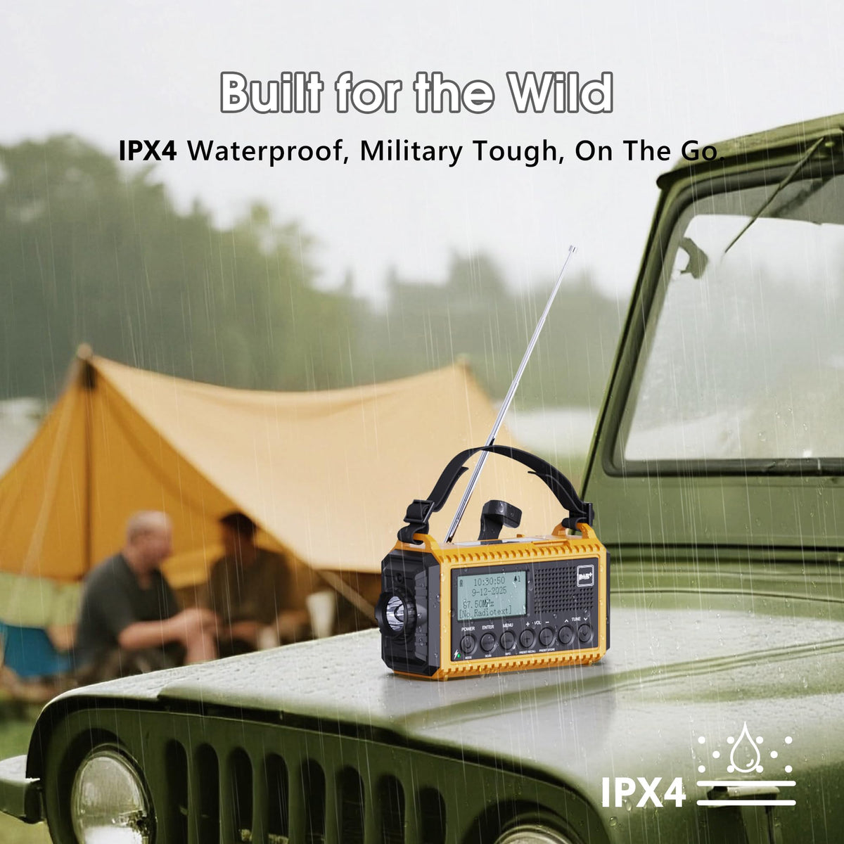 ROCAM Wind up Radio Solar, Battery, Torch, Portable DAB Radio