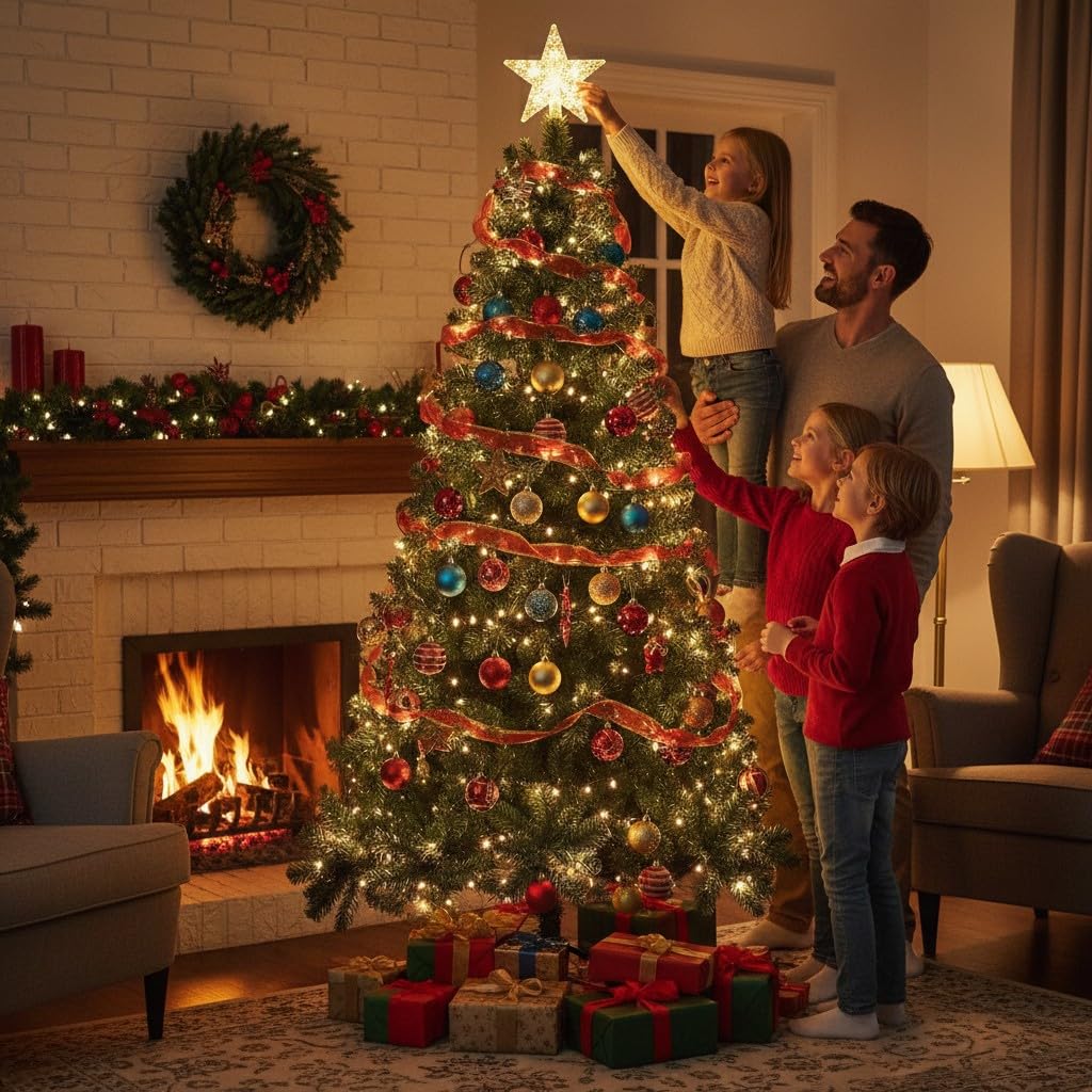 SHATCHI 6ft/1.8m Alaskan Pine Green Artificial Christmas Tree Bushy 550 Tips Xmas Home Decorationations Decorations
