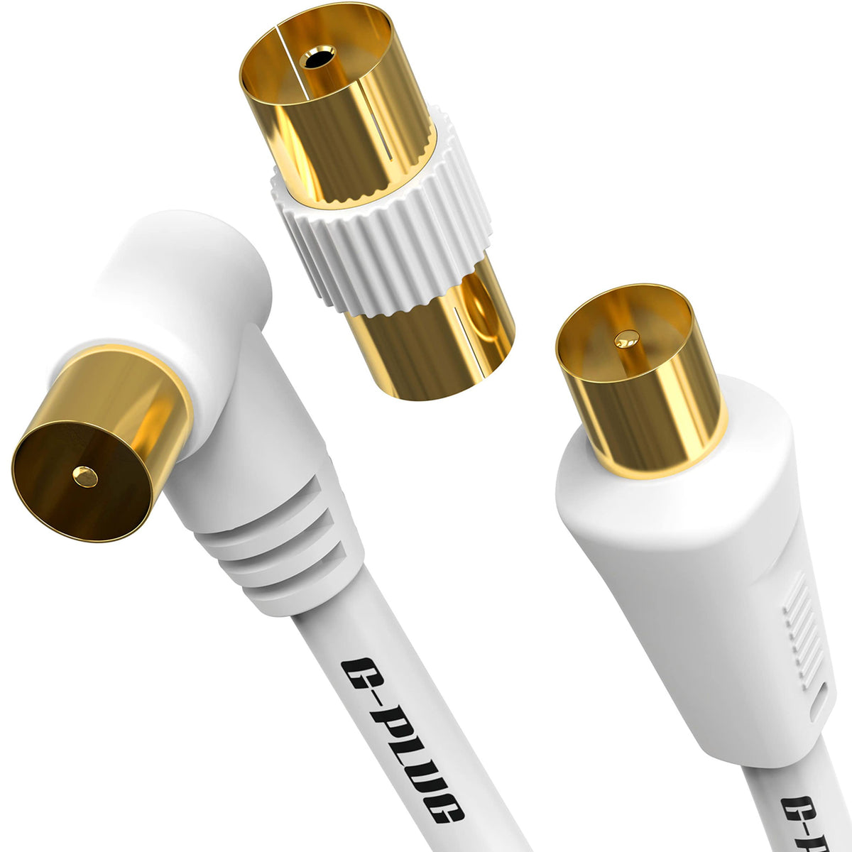 G-PLUG 2m TV Aerial Cable, Coaxial Cable for Freeview, Sky Box and Freesat