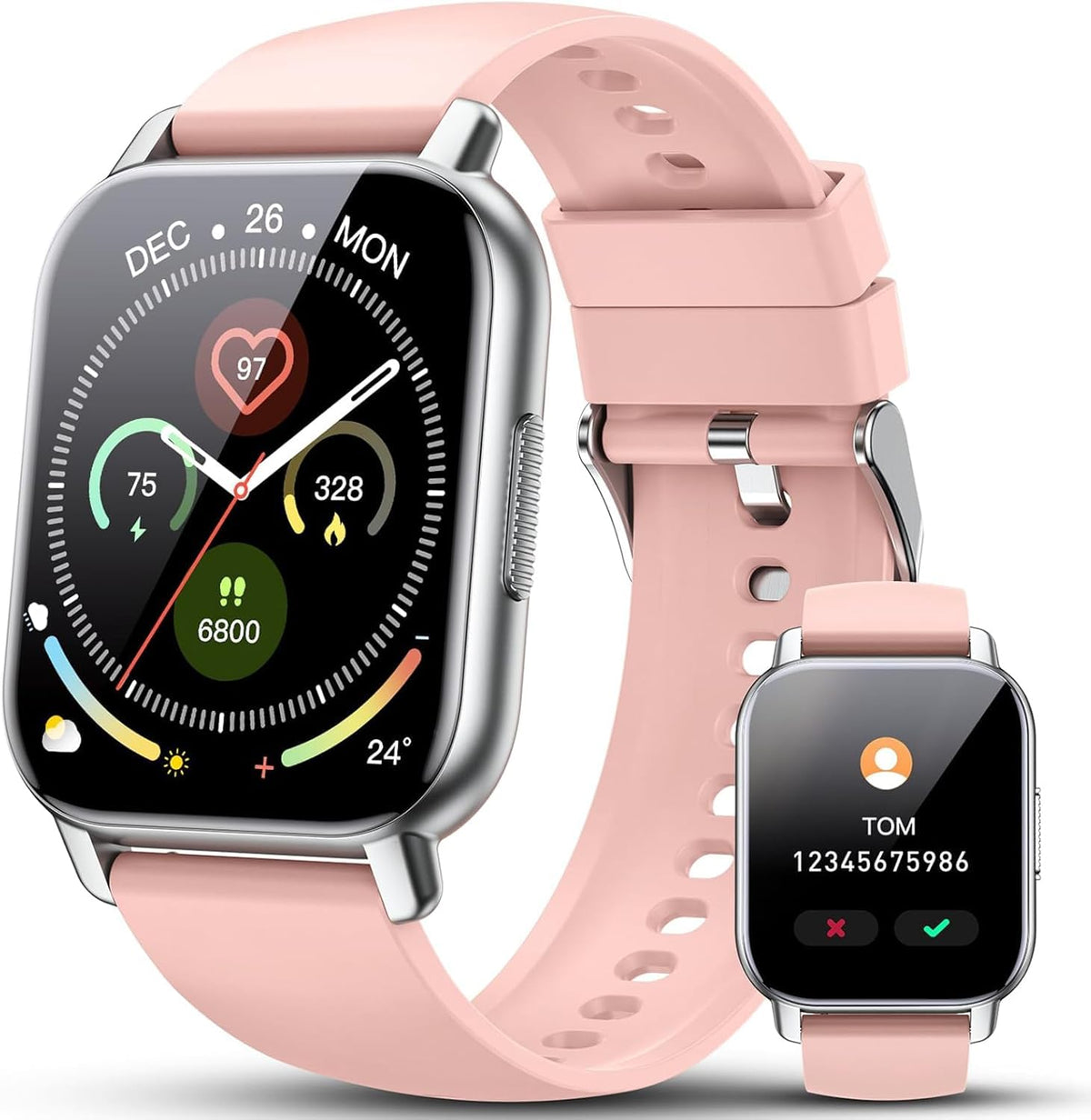 Cillso Smart Watch, Alexa Built-in, 1.83" Bluetooth Calling Fitness Watch