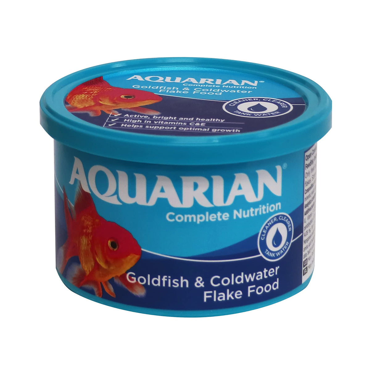 AQUARIAN Complete Nutrition, Aquarium Goldfish Food, Flakes Also Suitable for Small Pond Fish, 200g Container