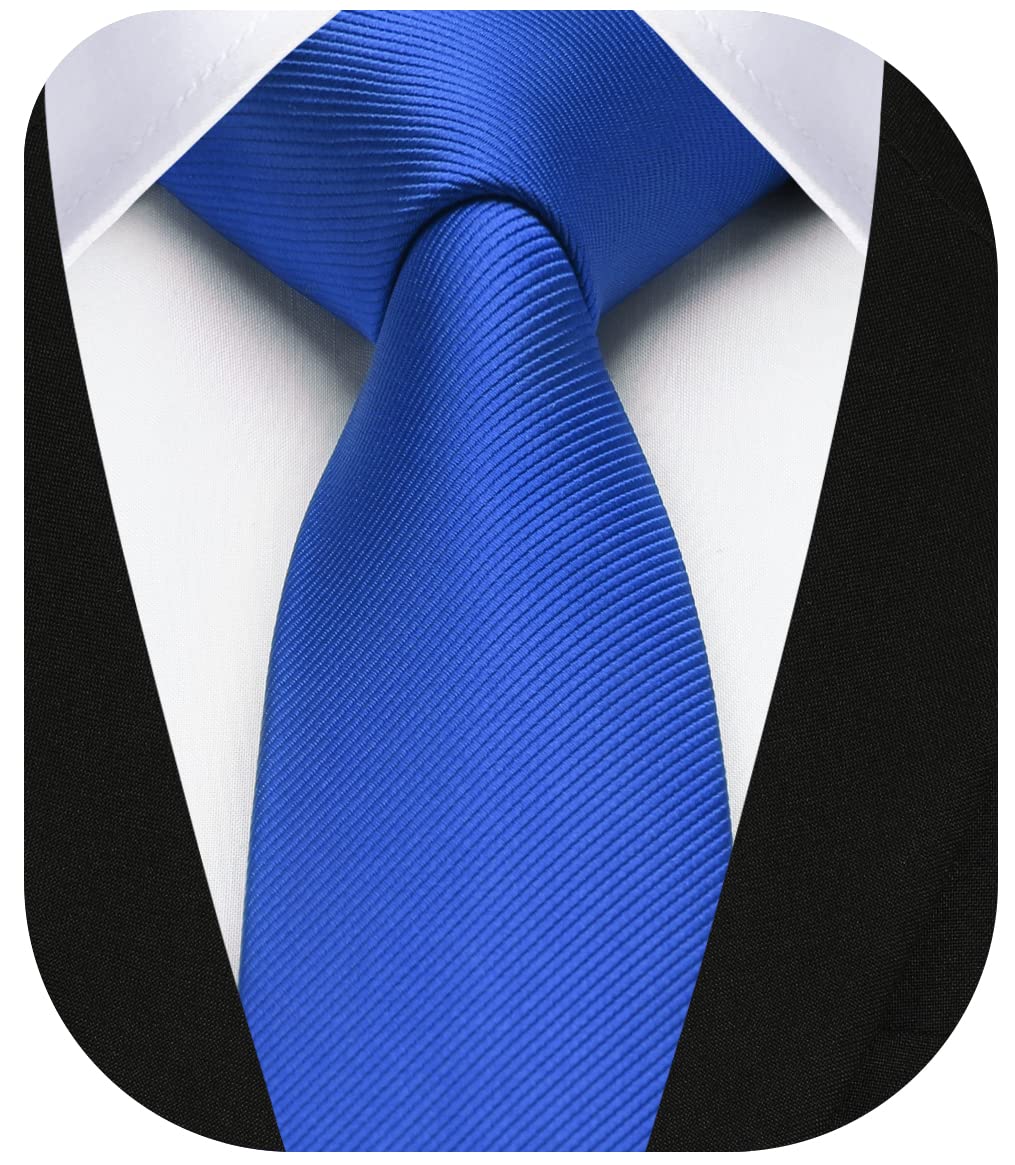 HISDERN Skinny Tie Solid Color 6cm Slim Ties for Men Wedding Classic Formal Business Necktie