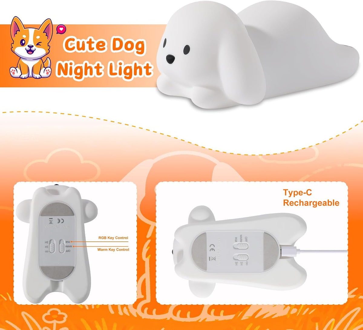 ZKLiLi Cat Night Light for Kids,Cute Night Lamp for Nursery,Squishy Silicone Touch Lights Portable, Gift for Birthday and Christmas for Kids Baby Children (Battery Cat)