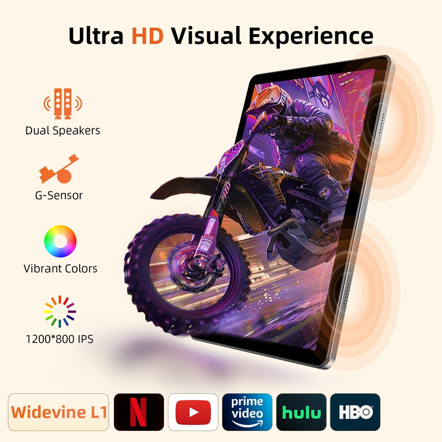Tablet 10 Inch, Android 15 Tablets with Case, Mouse & Keyboard, Octa-Core, 24GB RAM+128GB ROM+1TB Expand, 1280 x 800 HD IPS Display, Dual Camera, 6000mAh, WiFi 6, BT 5.0, Widevine L1, GPS (Gray)