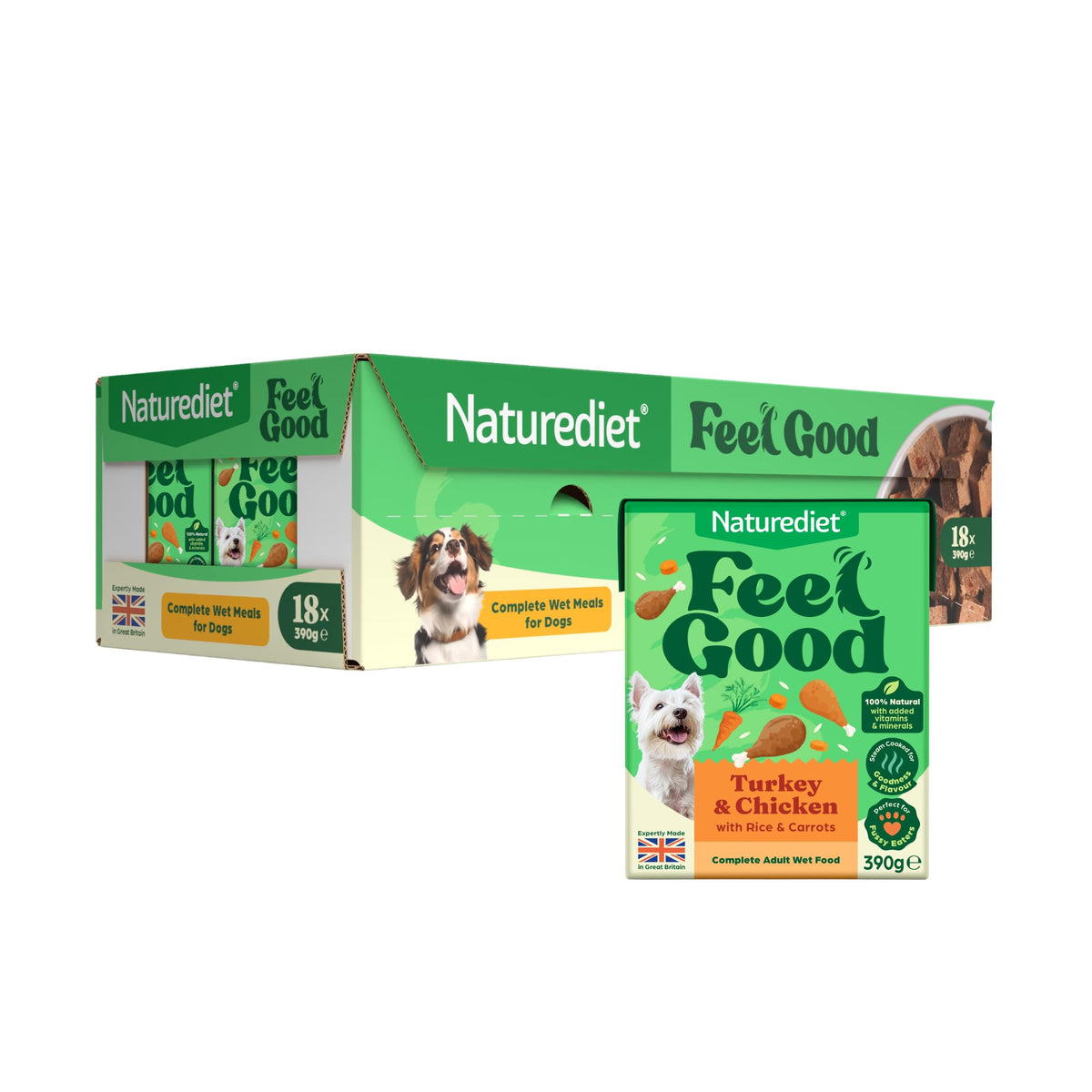 Naturediet Feel Good Wet Dog Food Selection Pack, 390g x 16 Cartons