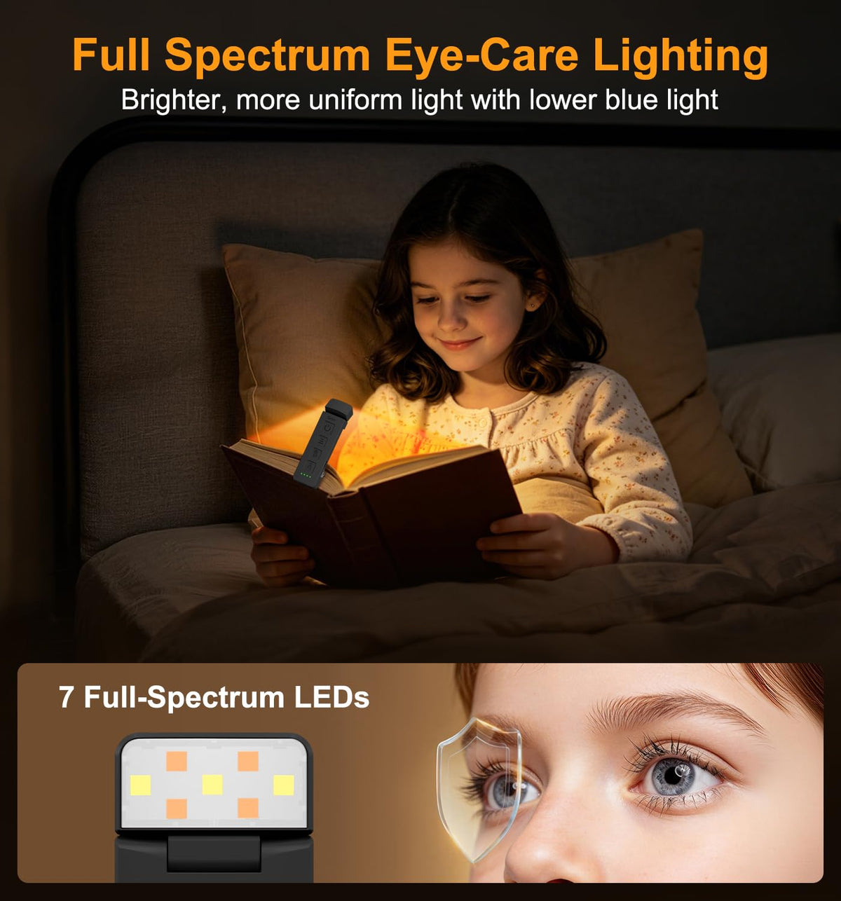 Gritin 2026 Gen 2 Rechargeable Book Light,2-in-1 Reading Light & Torch