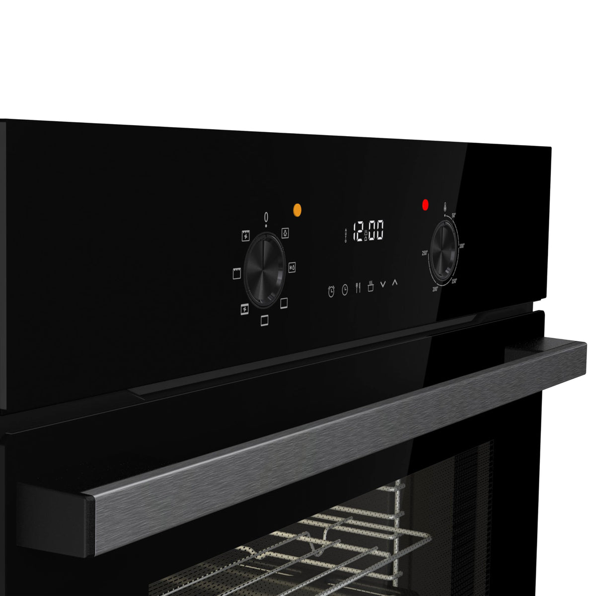 Hisense BI62020ABGUK - Built-in 60L Electric Single Oven - Black - 530x595x595 mm (DxWxH) - A Rated, Extra Large
