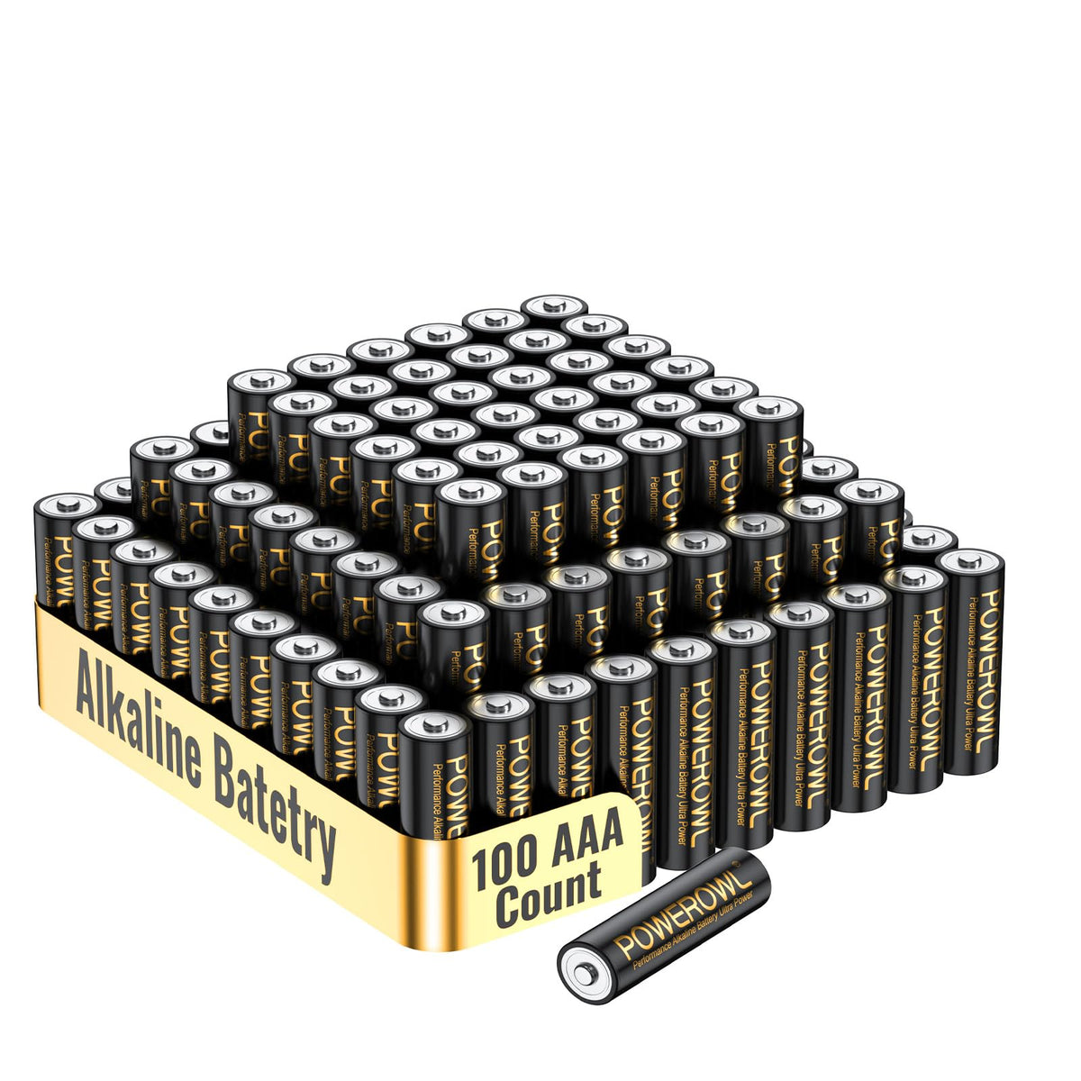 POWEROWL AAA Batteries 40 Pack - Alkaline 1.5v - High-Capacity Long Lasting Triple A Battery, 10-Year Shelf Life