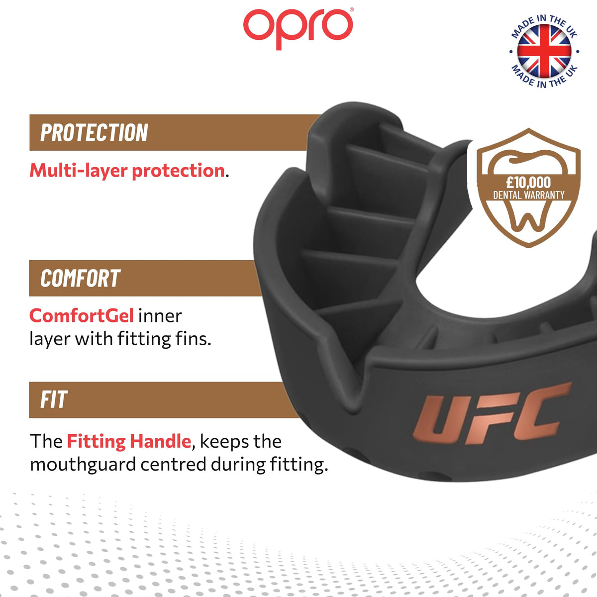 OPRO Bronze Level Mouthguard Essential Fit – Gum Shield Adult and Kids – OPRO Mouth Guard Boxing and MMA, Easy Self-Fit Gum Shield Rugby and Hockey – Enhanced Protection with Dental Warranty