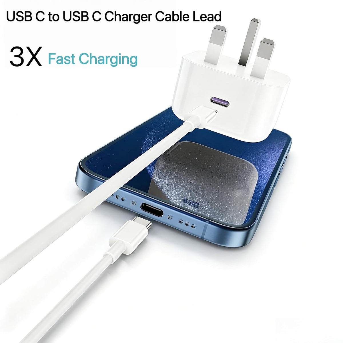 USB C to USB C Cable 1M, iPhone 18 17 16 15 USB C Charger Cable Lead, Type C to C Fast Charging Wire for Apple iPhone 18 Pro Max/18 Pro/18 Air/DUO/17 Pro Max/17 Air/16 Pro/16e/15 Plus/15/iPad Pro/Mini