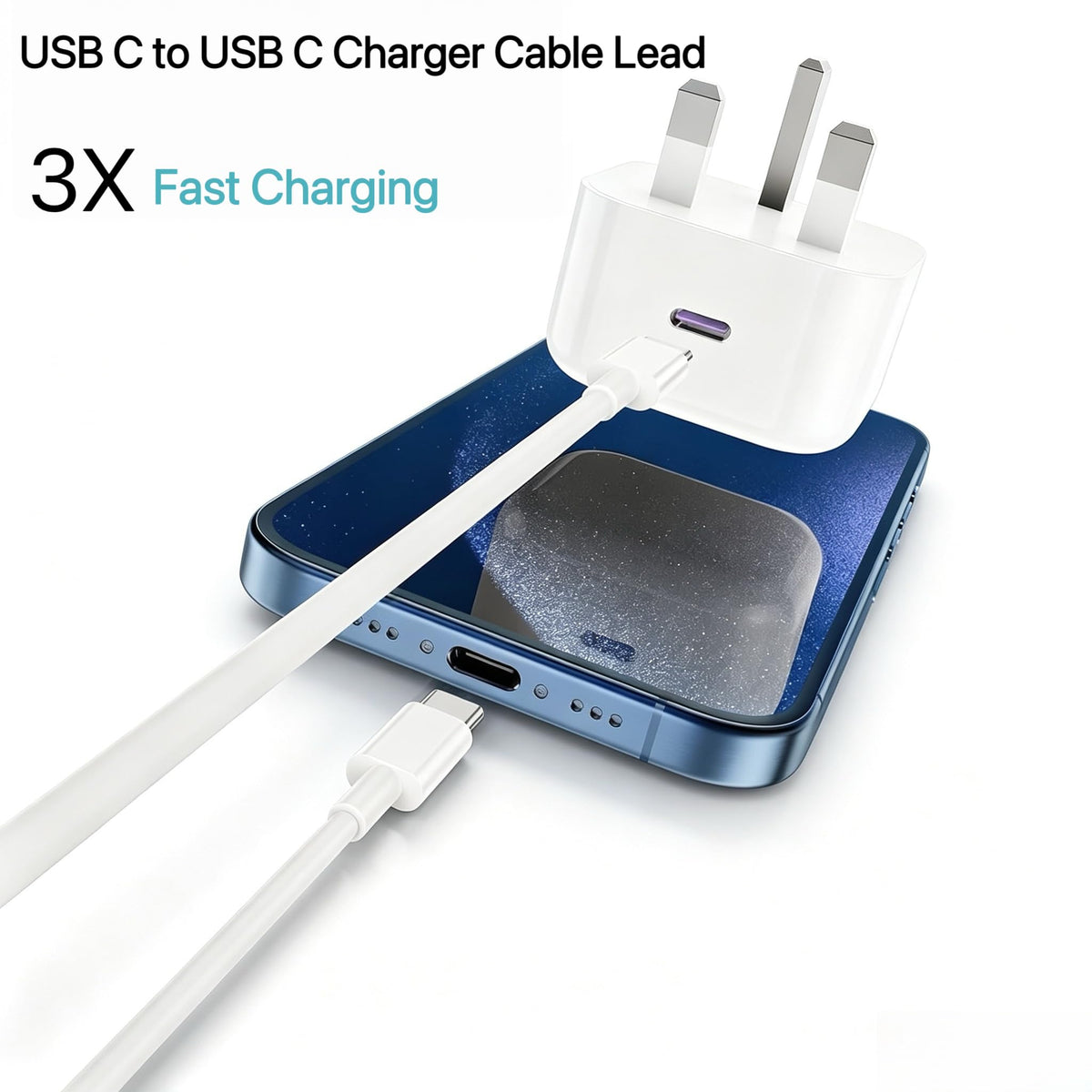 USB C to USB C Cable 1M, iPhone 18 17 16 15 USB C Charger Cable Lead, Type C to C Fast Charging Wire for Apple iPhone 18 Pro Max/18 Pro/18 Air/DUO/17 Pro Max/17 Air/16 Pro/16e/15 Plus/15/iPad Pro/Mini