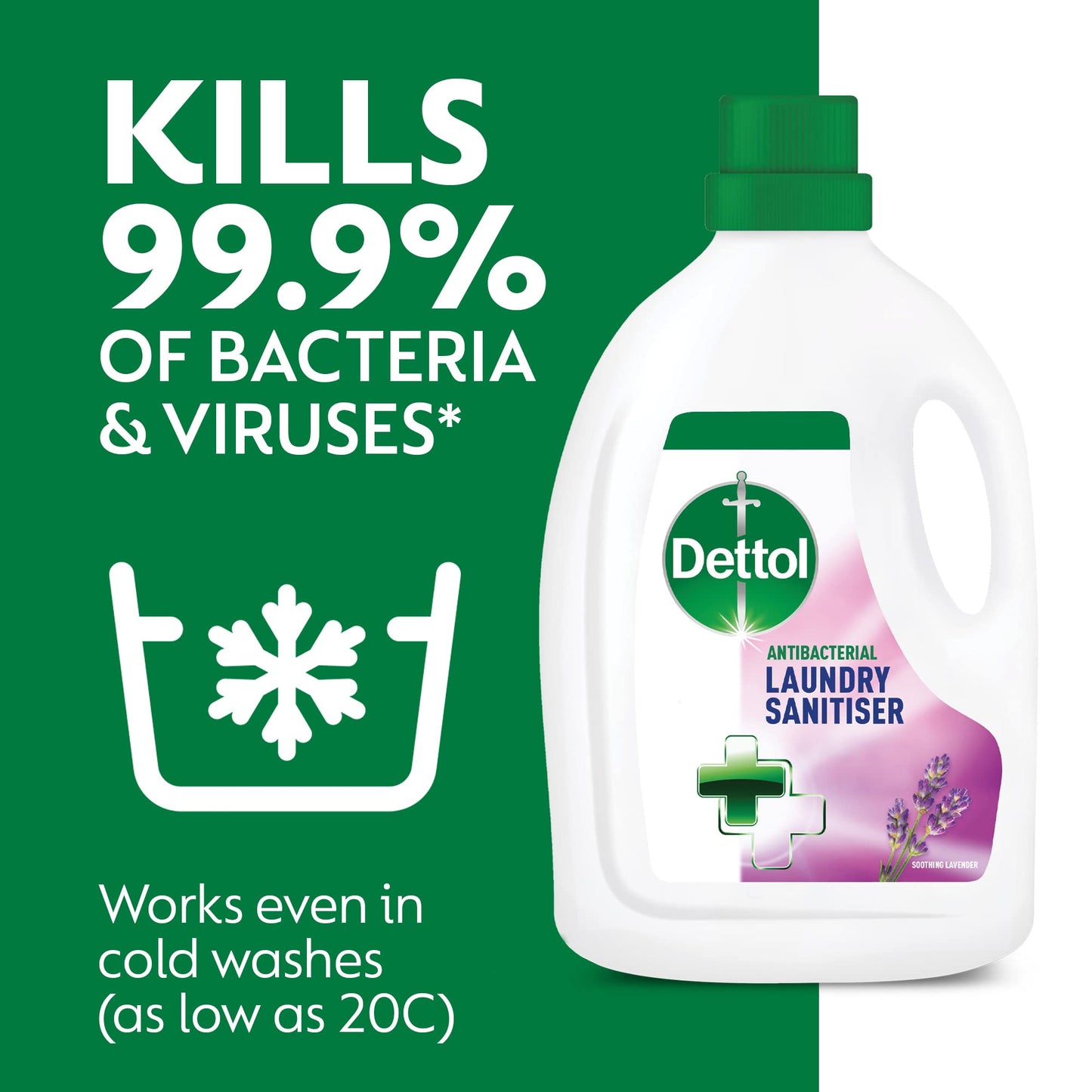 Dettol Antibacterial Laundry Sanitiser Fresh Cotton 6L | 4 x 1.5L