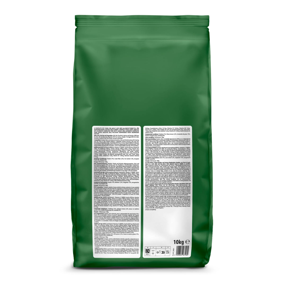 by Amazon - Complete Dry Cat Food with Salmon, Tuna and Vegetables, 2 pack of 3kg