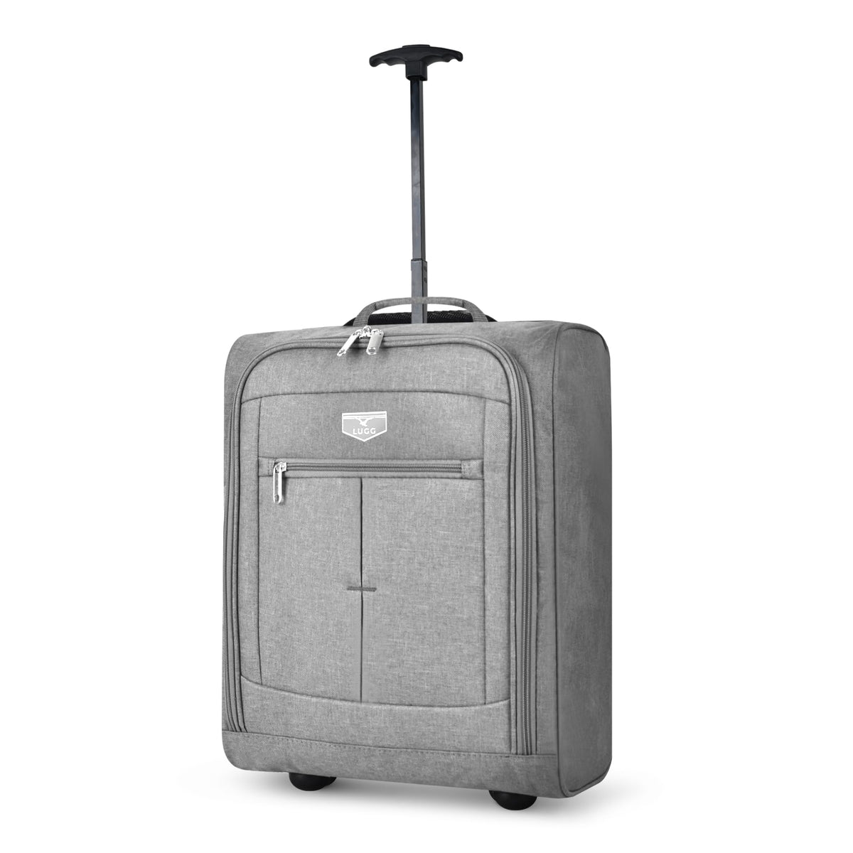 LUGG Lightweight Cabin Luggage, 600D Polyester, Solid Wheels, 45x36x20cm