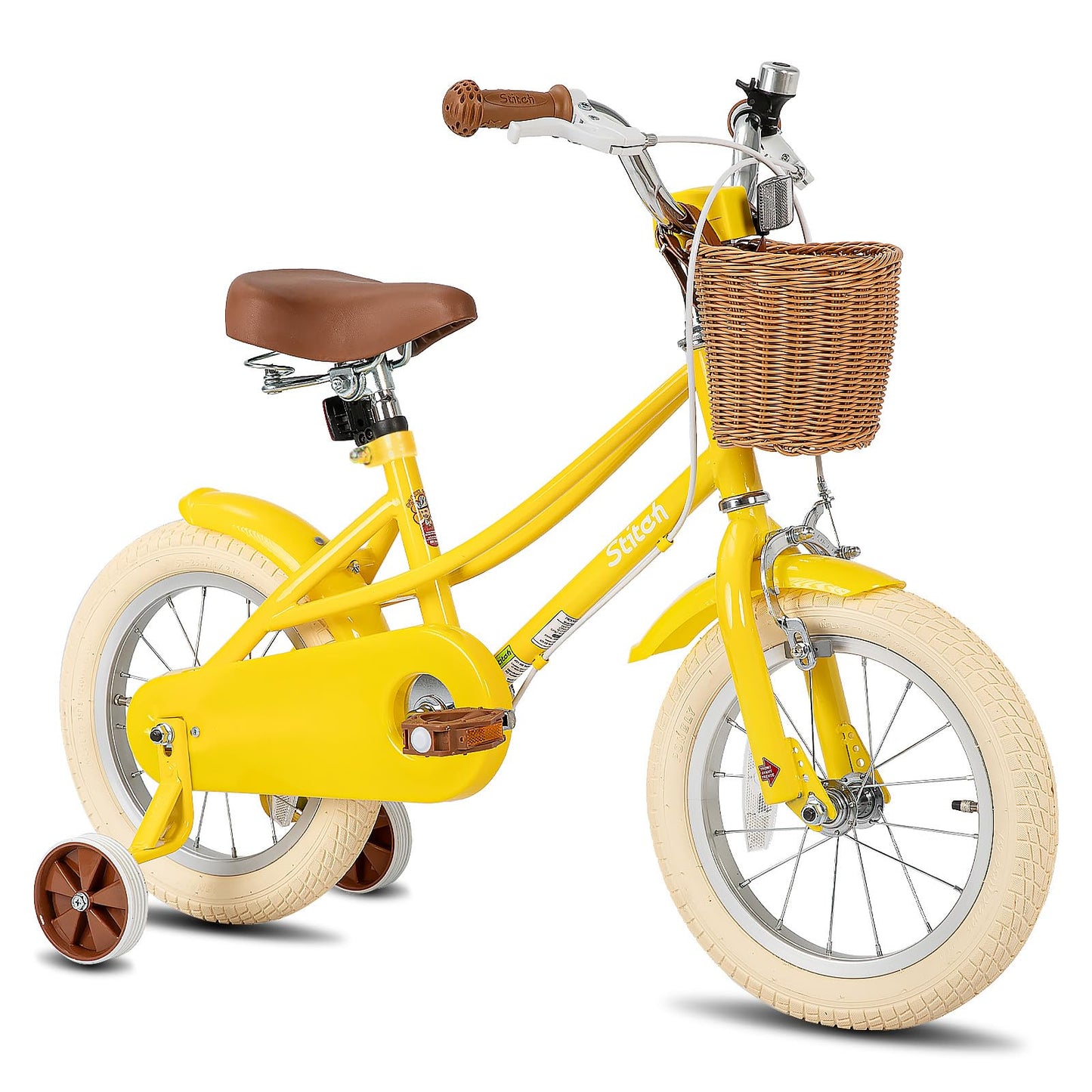 STITCH 12/14/16/20 inch Kids Bike for 3-11 years Girls, 12/14/16 Girls Bike with Training Wheels & Basket, 20 inch with kickstand