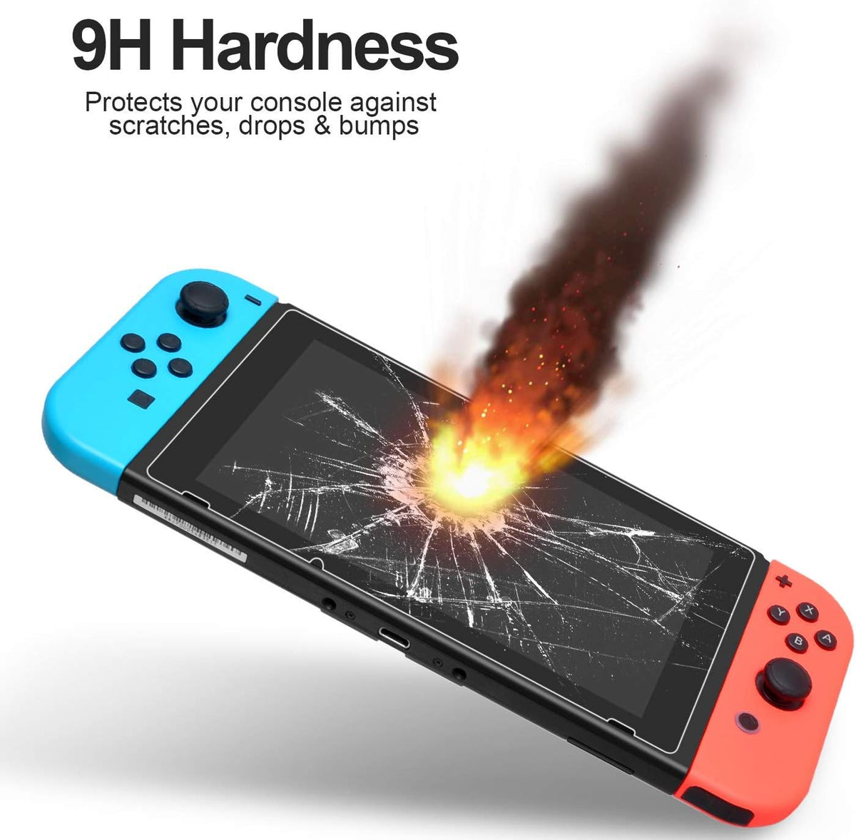 daydayup [3 Pack] Screen Protector Tempered Glass for Nintendo Switch - Hestia Goods Transparent HD Clear Anti-Scratch Screen Protector for Nintendo Switch