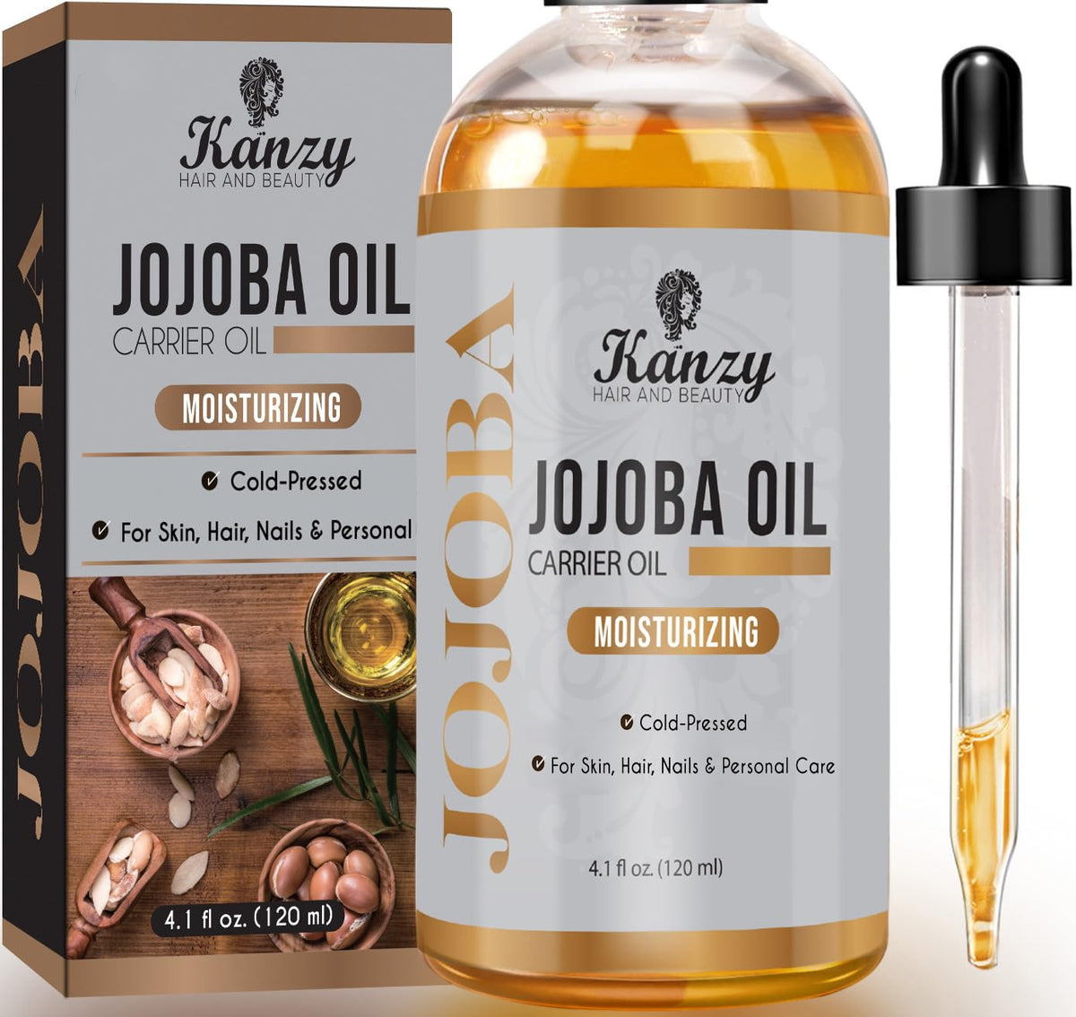 Kanzy Vitamin E Oil for Skin, Hair, Lips and Face - Naturally Sourced Multi-Purpose Plant-Based Vitamin E Oil for Hair Growth as Skincare and Haircare Product for both Men and Women (30 ml)