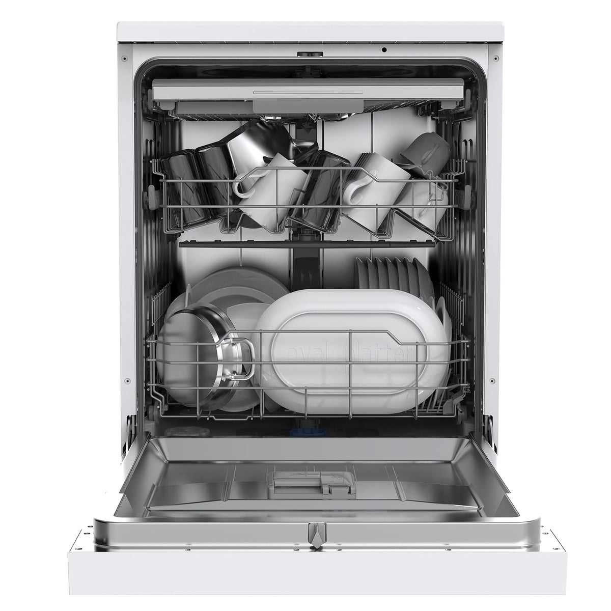 Midea 60cm Freestanding Dishwasher, 14 Settings, Stainless Steel