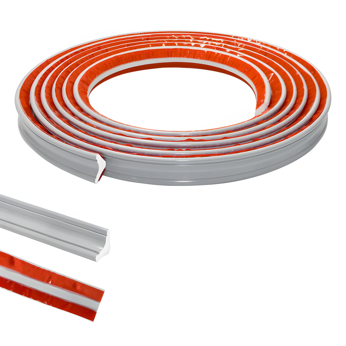 Zayejod PVC Quadrant Trim Flexible Laminate Beading Self Adhesive White