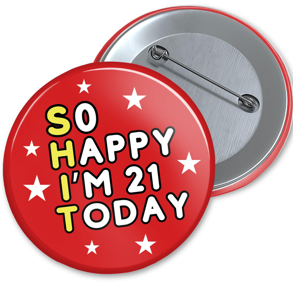 Birthday Badge 76mm With Metal Back