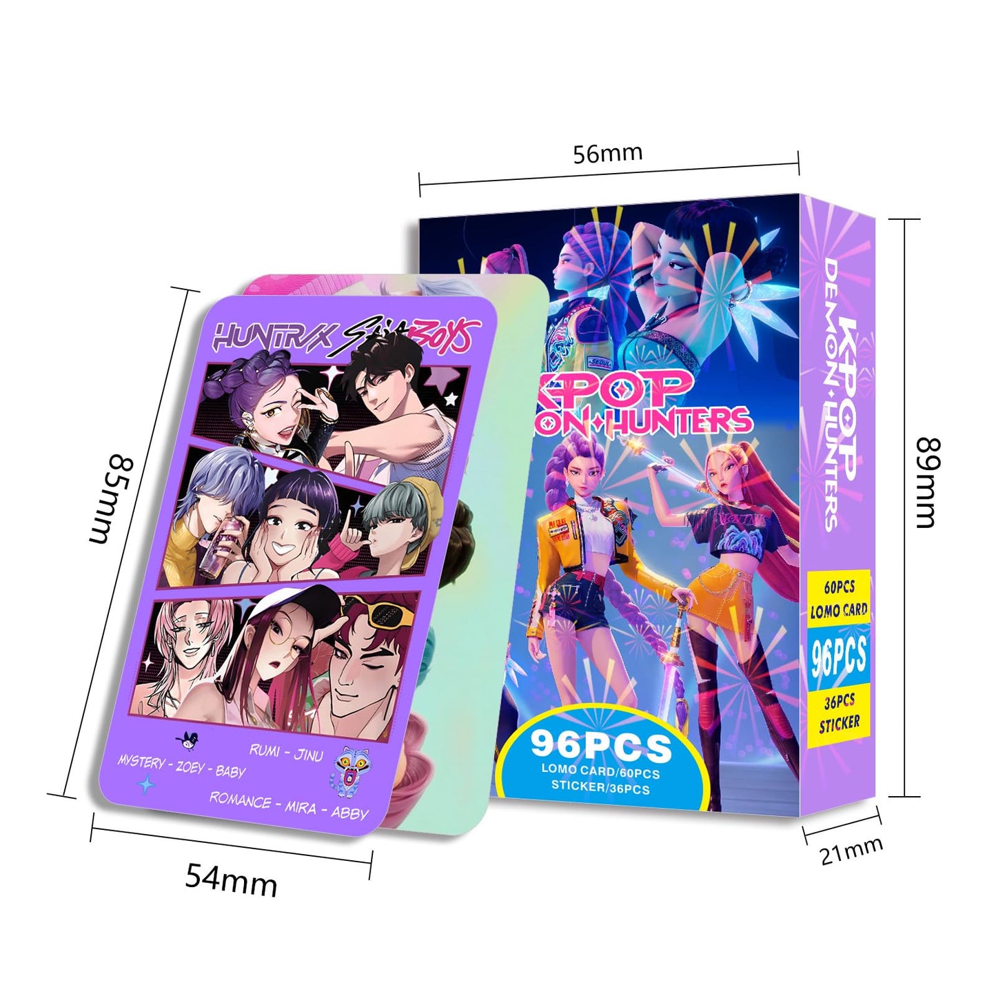 Sanmatic K-Pop Demon LOMO Cards Classic Card Set for Kids Playing for Party Favors and Gift