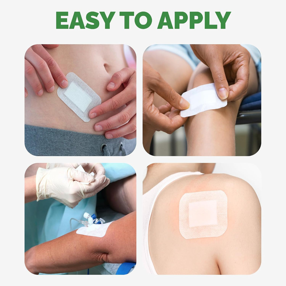Sterile Adhesive Wound Dressings – Pack of 30 Assorted Sizes (6×7, 8×10, 8×15) – Individually Wrapped, Breathable Surgical Plasters for Post-Operative Wound Care & Medical Device Fixation