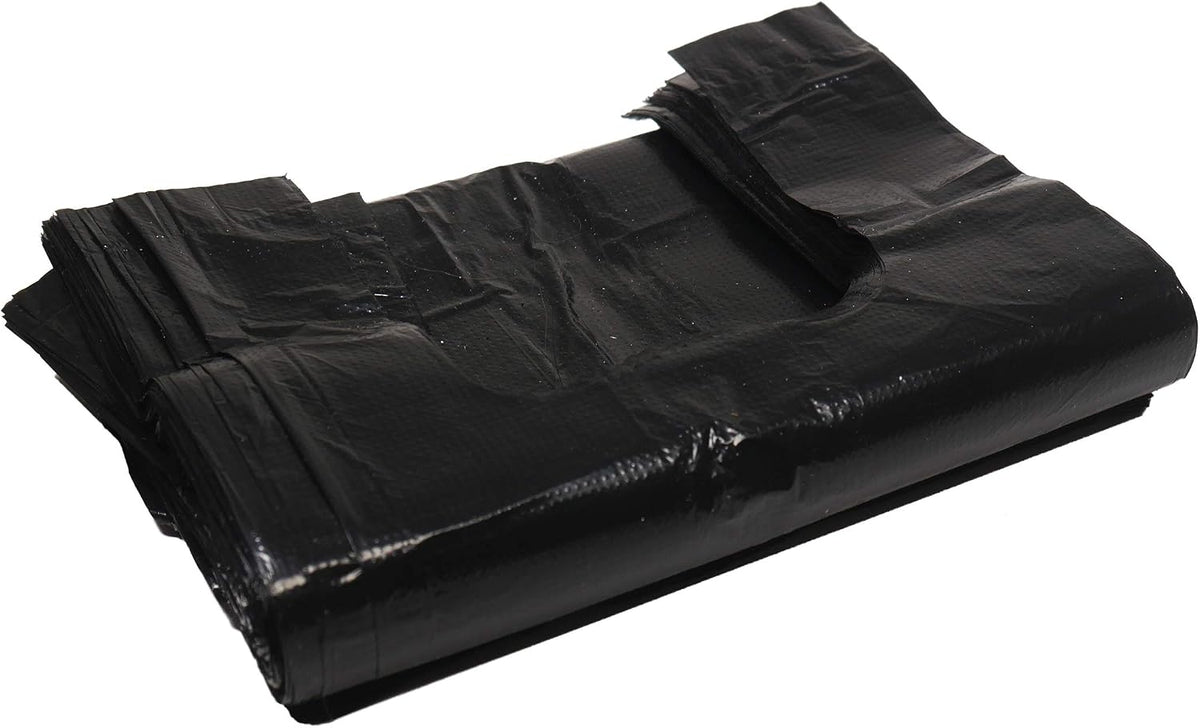 Rosewood Dog Poo Bags with Handles - 100 Easy Clean-Up Poop Bags, Loose Packed Dog Waste Bags with Tie Handles, Lightly Scented, Black