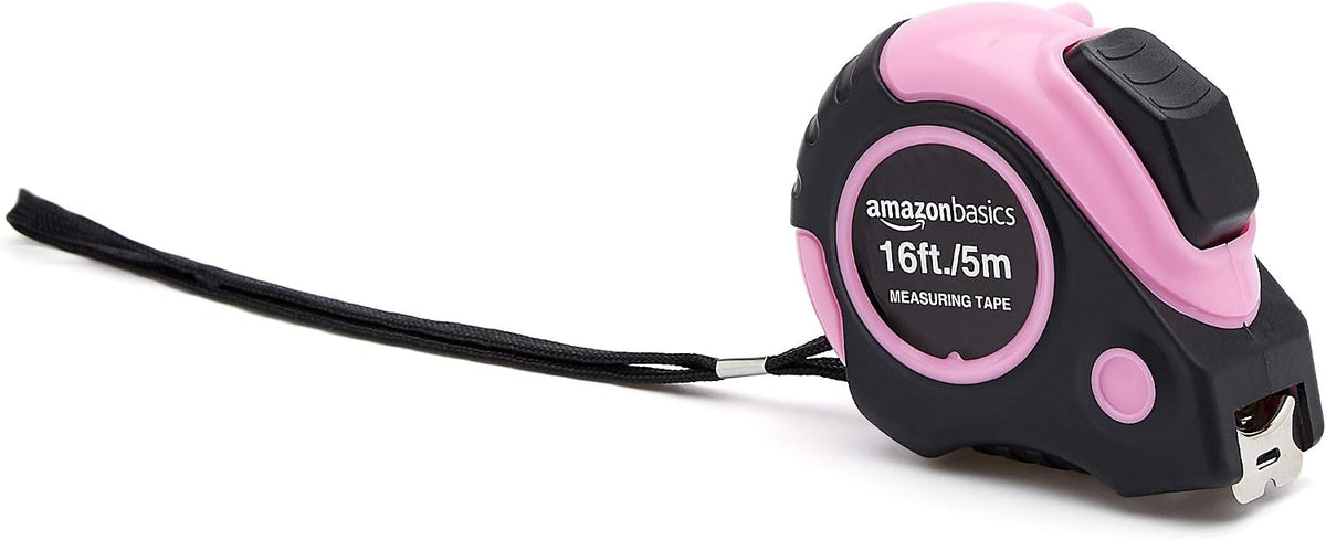 Amazon Basics Tape Measure - 4.8 m, Pink