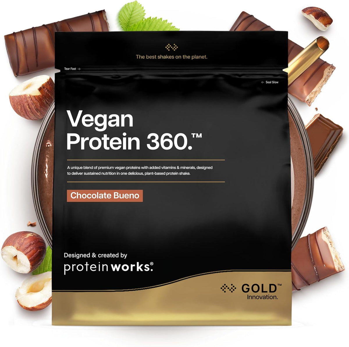 Protein Works | Vegan Protein 360 - Gold, Chocolate Bueno, 1kg