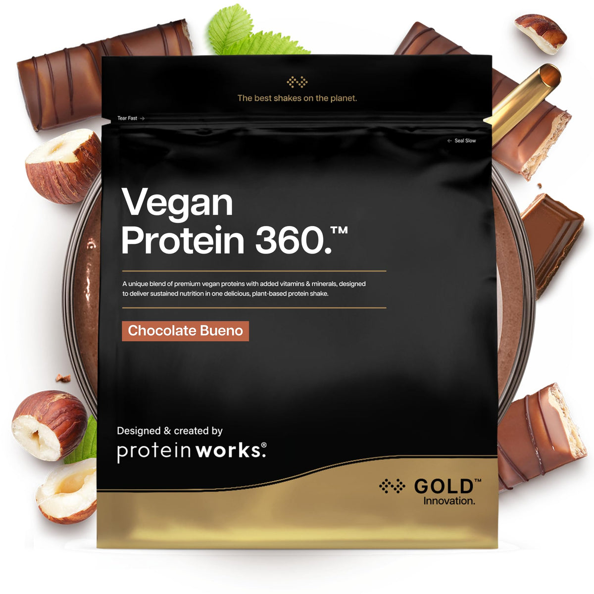 Protein Works | Vegan Protein 360 - Gold, Chocolate Bueno, 1kg