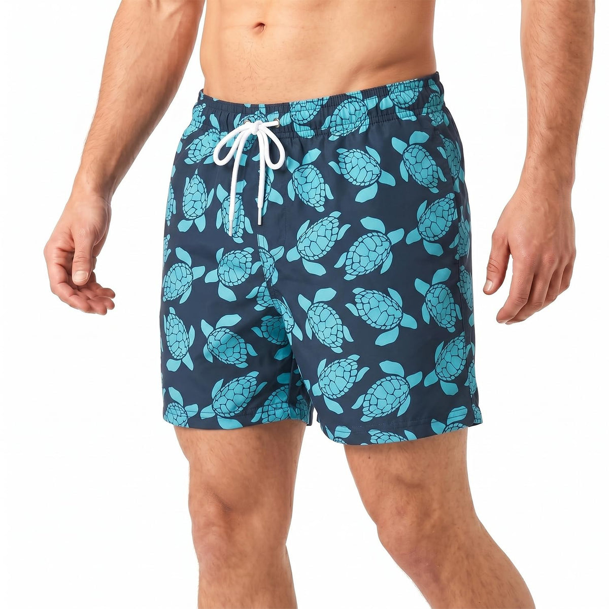RIPT Men’s Quick Dry Swim Shorts Mesh Lining Drawstring UV 50 Beach Trunks
