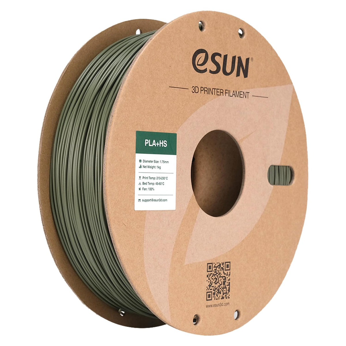 eSUN PLA+ Filament 1KG, PLA+HS High Speed 3D Printer Filament, Cold White