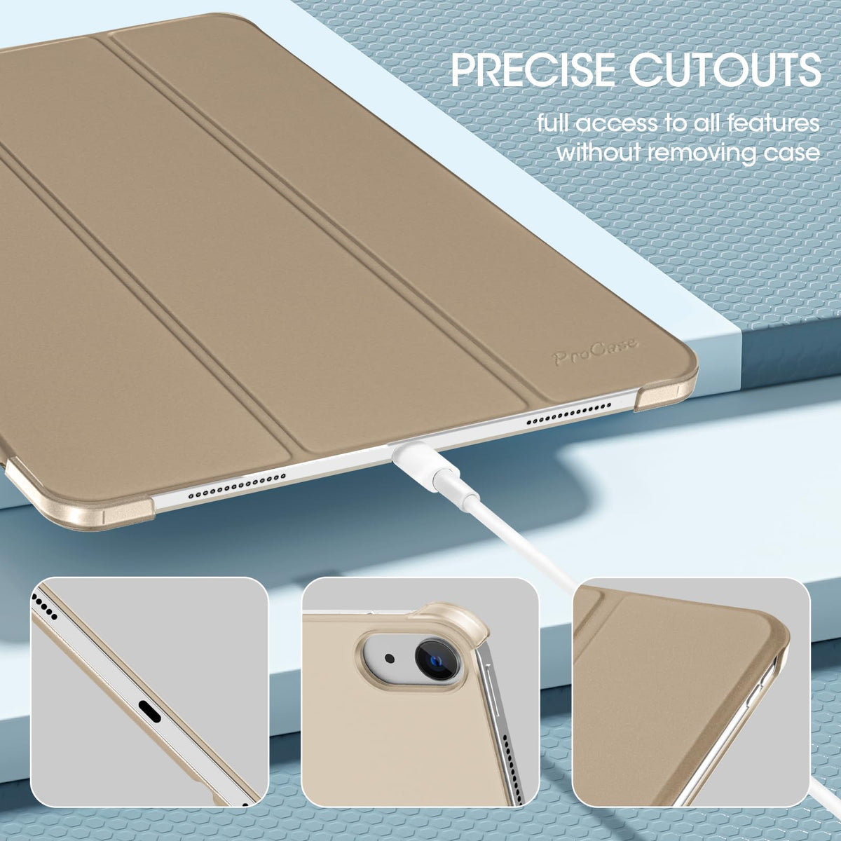 ProCase for iPad Air 13 Inch Case M4/M3/M2(2026/2025/2024), Black