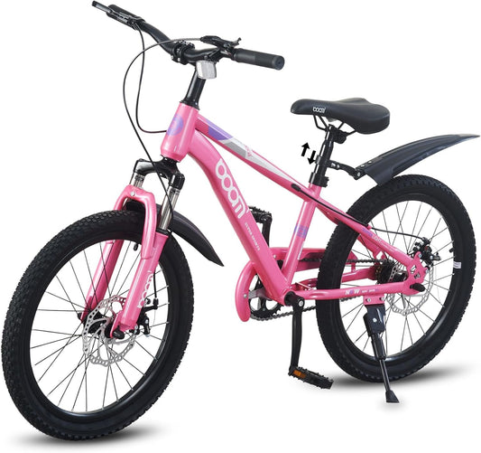 18 20 22Inch Mountain Kid Bike Children Bicycle for 5-13 Years Boys & Girls, Kid bikes Bicycle with Front and Rear Disc Brakes, Mudguards and Front Shock Absorber, Reflector