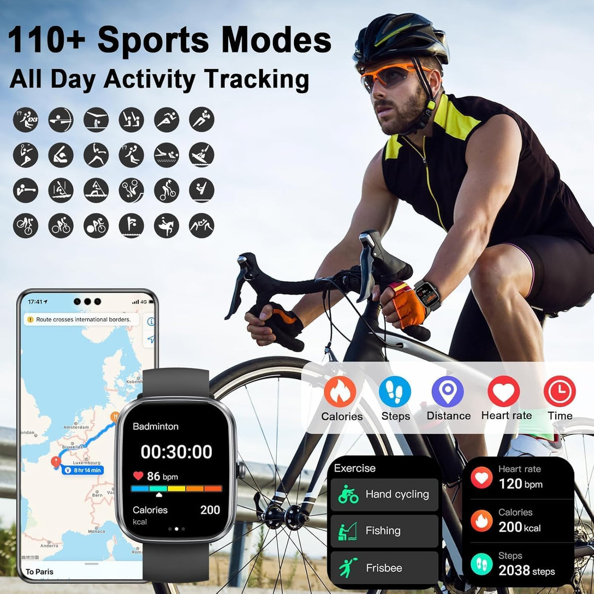Motast Smart Watch, Fitness Tracker 1.69'' HD for Men Women, Step Counter