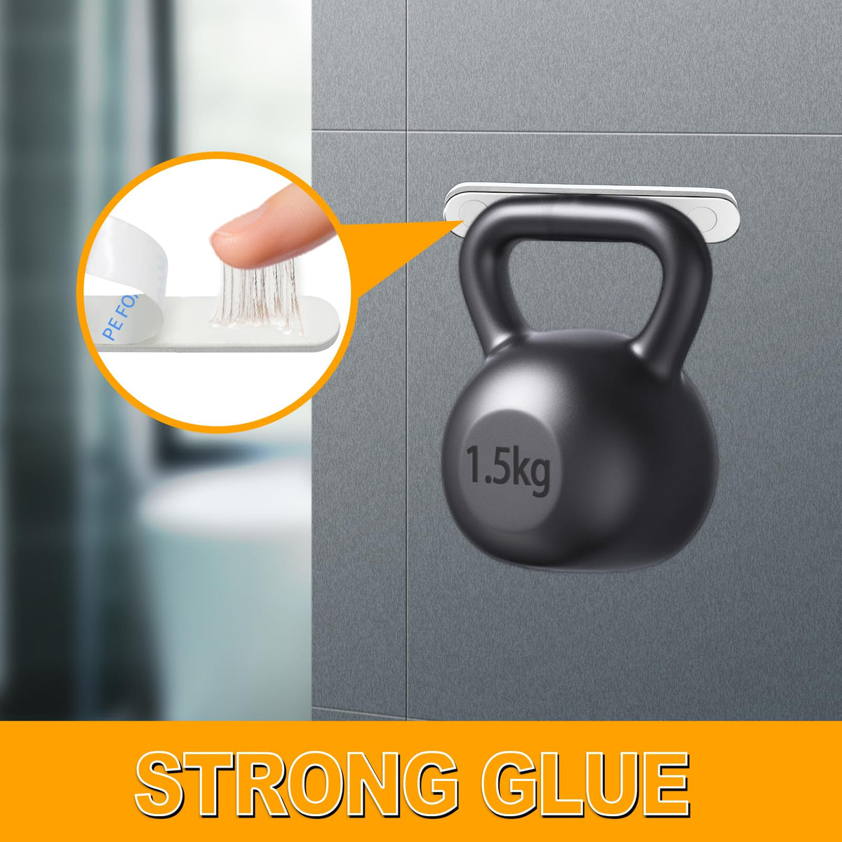 BKSAI Unbreakable Strong Magnet, 12 Pcs Self-Adhesive Neodymium Bar Magnets