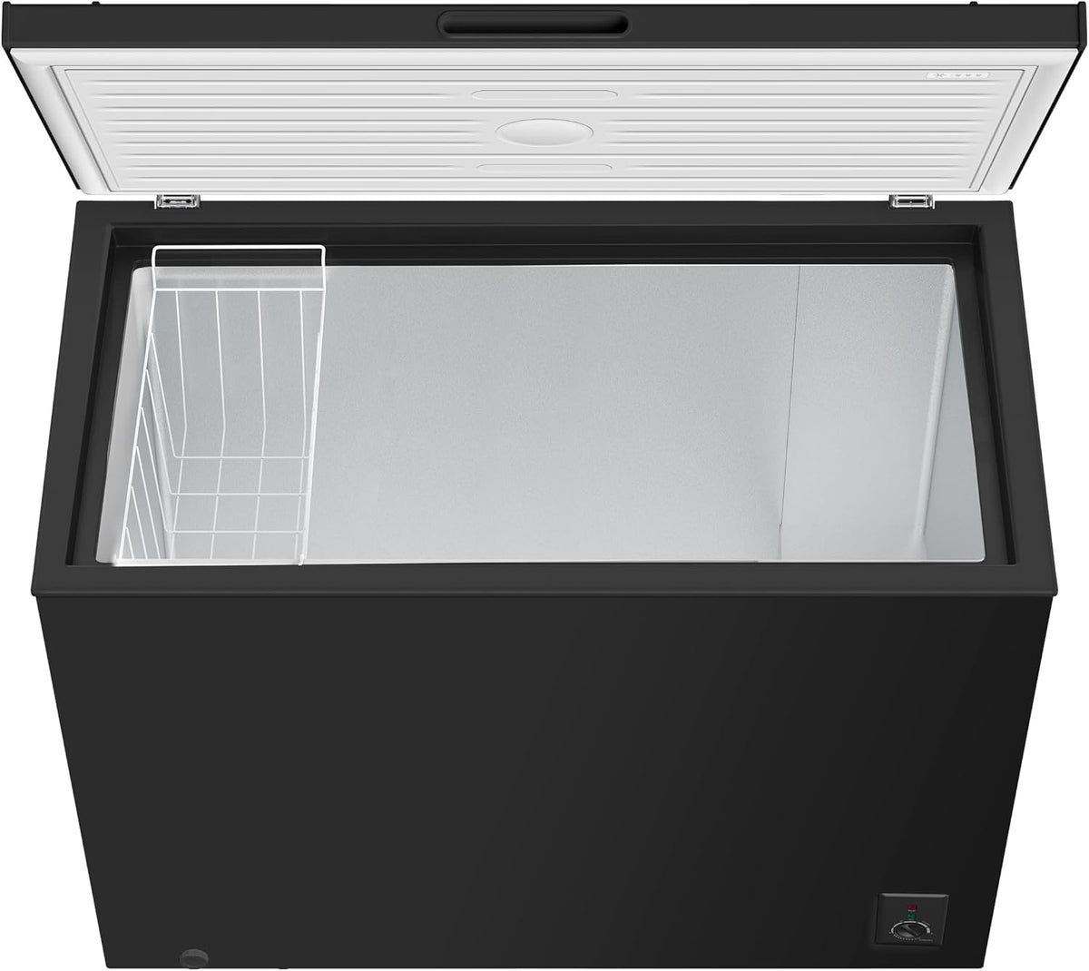 Baridi 299L Freestanding Chest Freezer with Adjustable Thermostat, Black - DH261