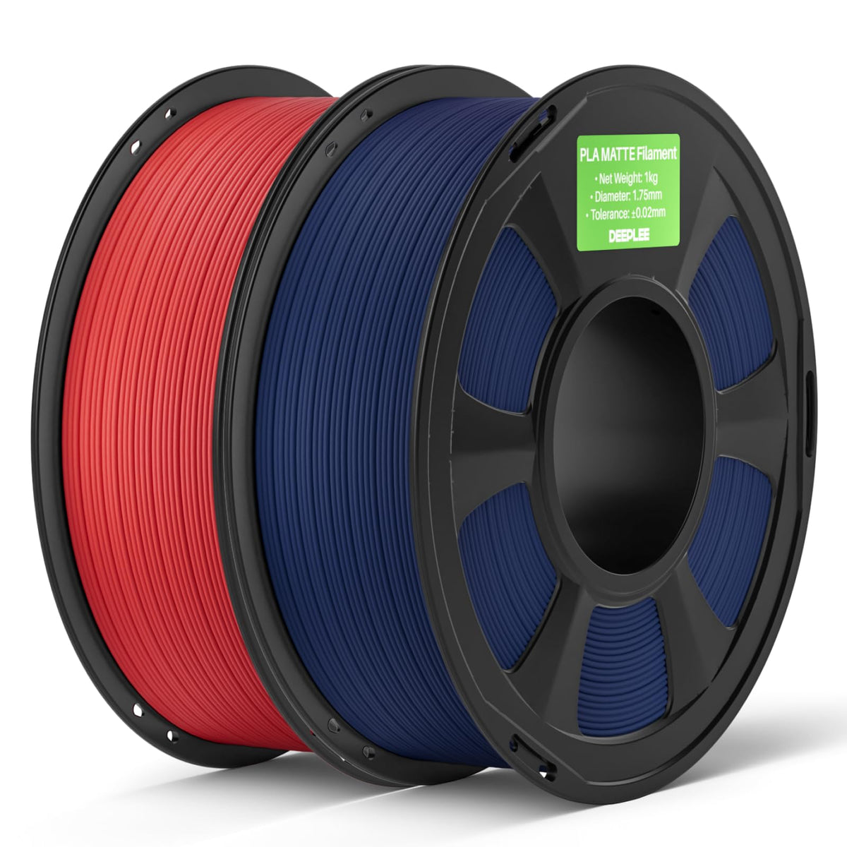 DEEPLEE Matte PLA Filament 1.75mm Matte Black 1kg(Plastic Spool)