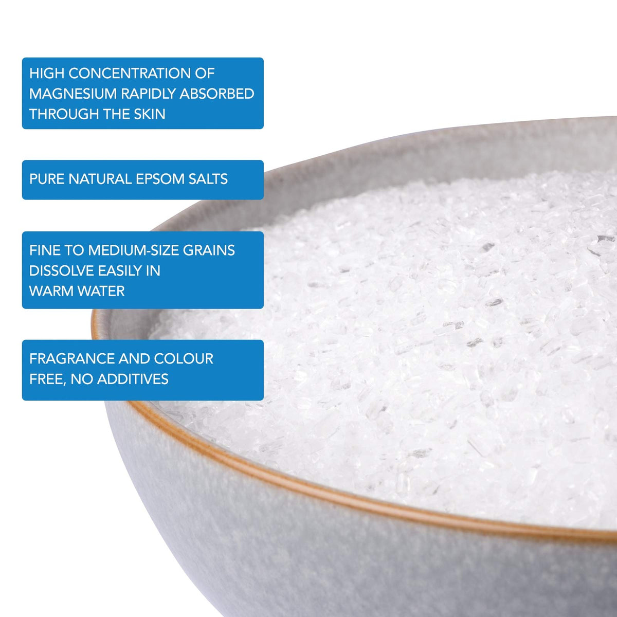 Magnesium Sulphate Bath Salts Soak, Muscle Magnesium Epsom Salts, 1kg