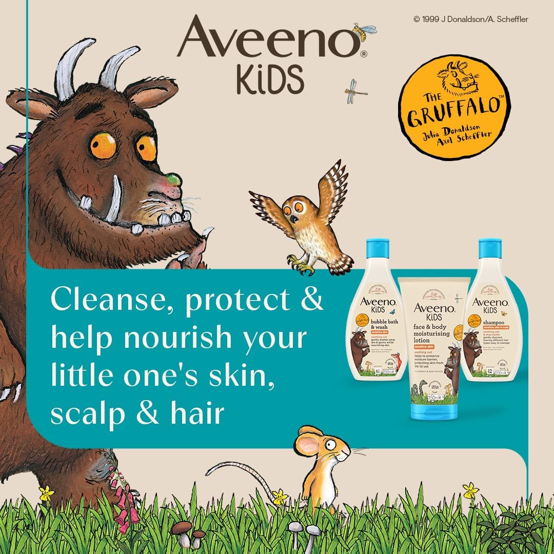 Aveeno Kids Shampoo with Soothing Oat & Shea Butter 250ml Gruffalo Edition