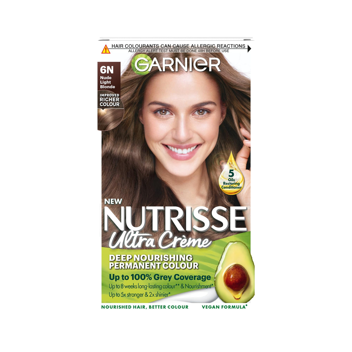 Garnier Nutrisse Ultra Color Permanent Hair Dye, 4.15 Iced Coffee Brown