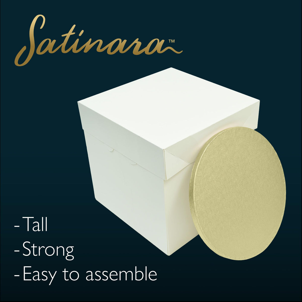 Satinara 12" (30.5cm) Pale Gold Board & Extra Tall Box Set