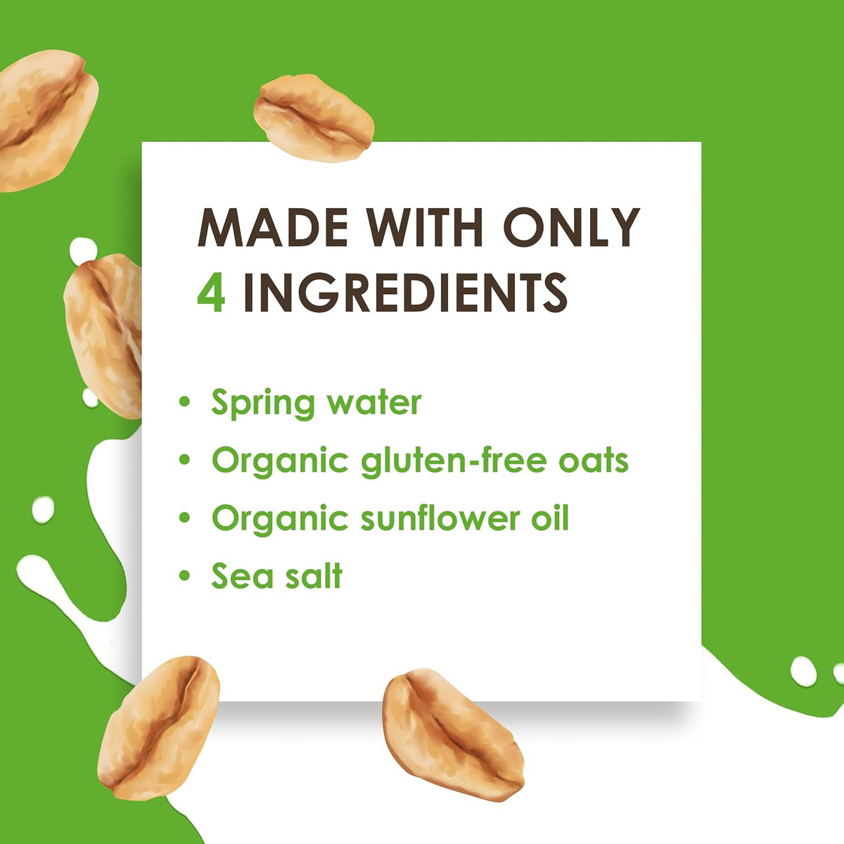 Rude Health 6 x 1 Litre Organic Oat Dairy-Alt Milk, 100% Natural Organic Drink, Lactose Free, Dairy Free & Gluten-Free, No Added Sugar, Award-Winning, Healthy & Vegan, 100% Recyclable Packaging