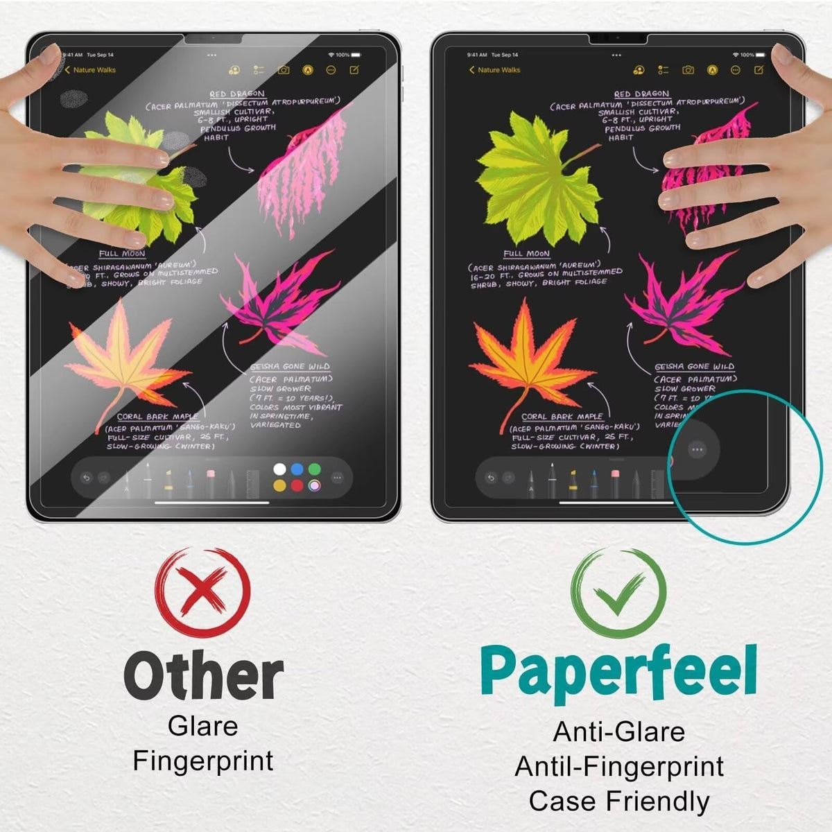 PAPERFEEL 2 Pack Screen Protector for iPad Air 13 Inch M4 M3 M2 2026-2024