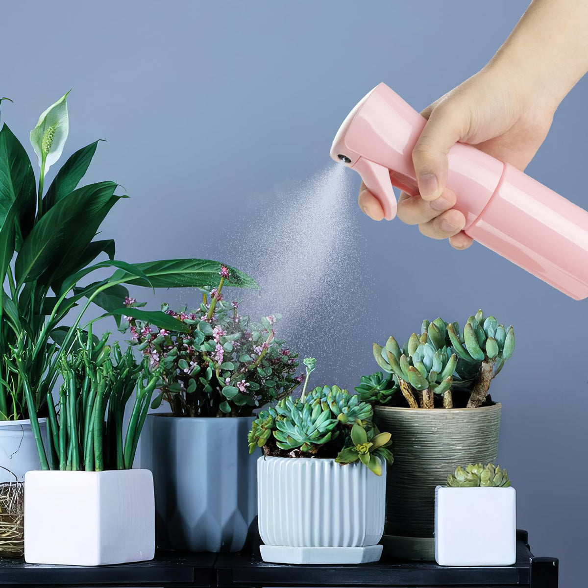 Spray Bottles Continuous Ultra Fine Mist Empty Water Bottles Hairdresser Spray Bottles Salon Hairdresser Hair Tool Water Sprayer (200ML, Mint Green)