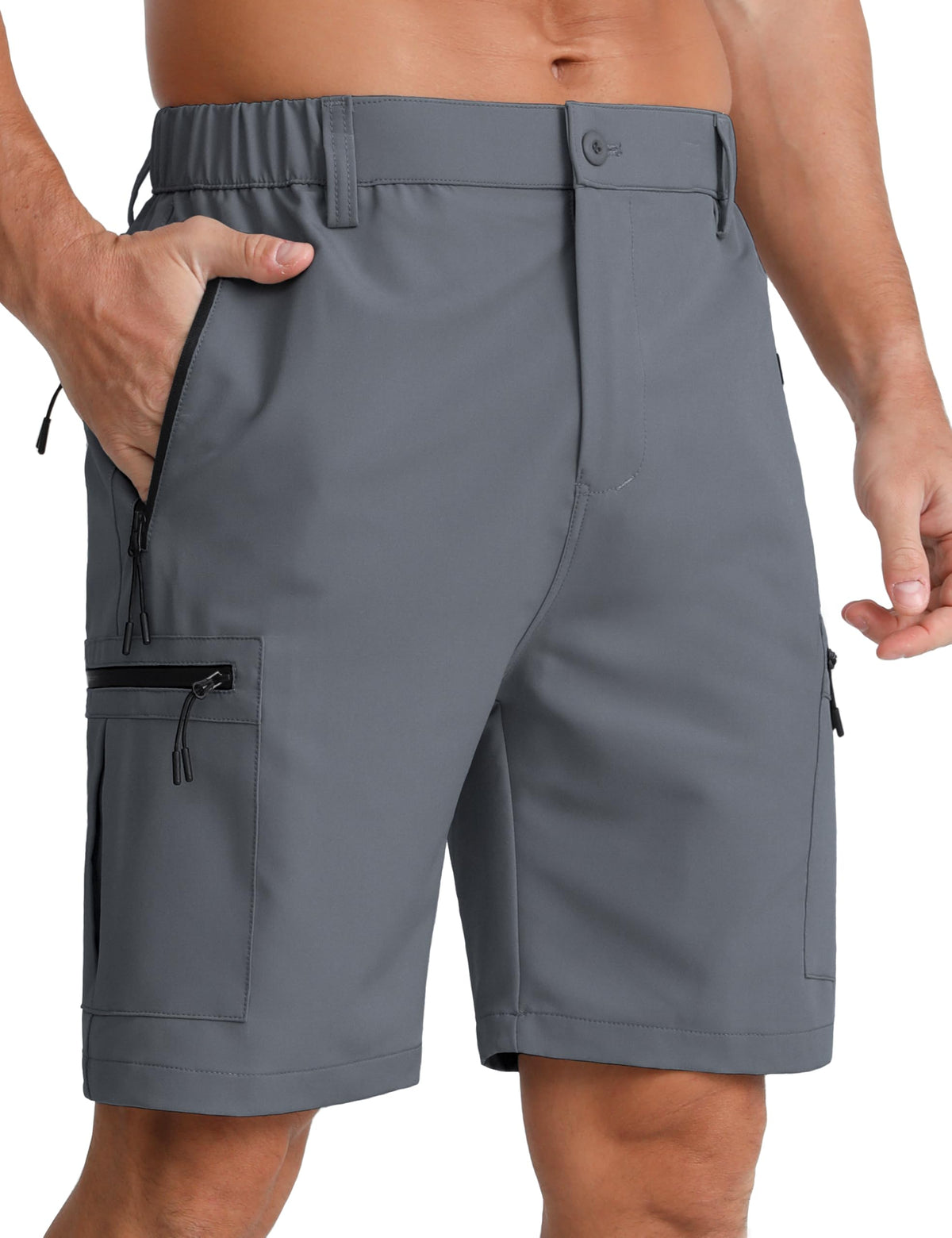 APTRO Mens Cargo Hiking Shorts Outdoor Lightweight Golf Casual Shorts for Men with 5 Zipper Pockets